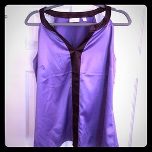 Purple silk tank top
